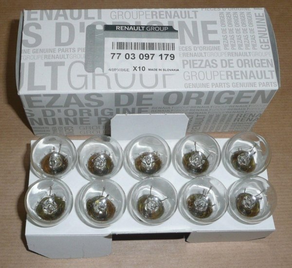 Original  Ampoule P21/5W 12V Renault 10 pièces par paquet , 7703097179