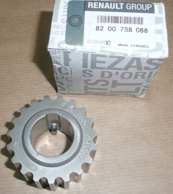 Poulie de vilebrequin d'origine Renault 1.4 1.6 16V, 8200758088, 130211210R, 8200024925