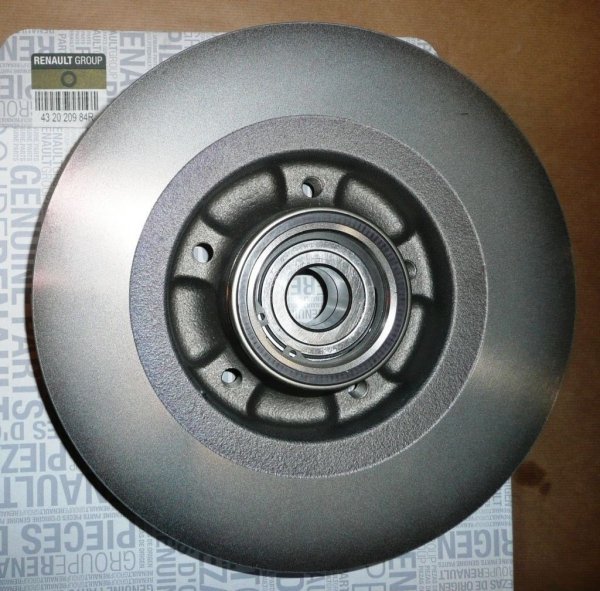DISQUE DE FREIN + ROULEMENT DE ROUE 274mm RENAULT GRAND / SCENIC 3 arrière, 432020984R, 432020984R