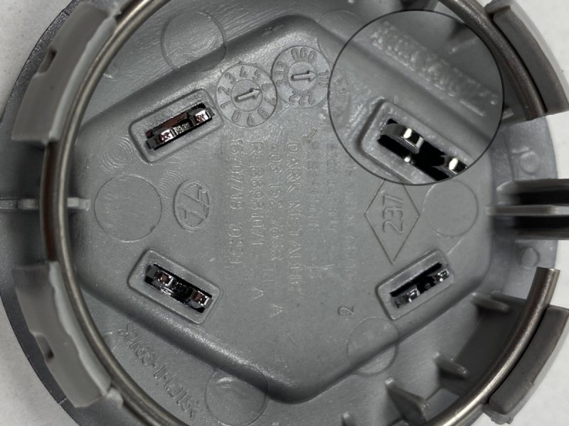 Original bouchon de 57 mm pour jante en aluminium Renault, 403152766R