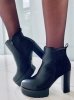 Botki na platformie czarne RB41P BLACK