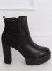 Botki na platformie czarne RB41P BLACK