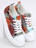Trampki na wysokiej podeszwie MADI RED JACQUARD WEAVE