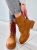 Workery sznurowane ZOE CAMEL