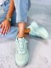 Sneakersy na koturnie BAINS GREEN