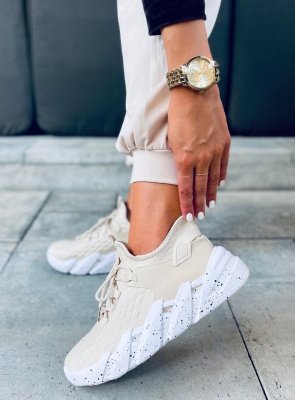 Buty sportowe skarpetkowe INDU BEIGE