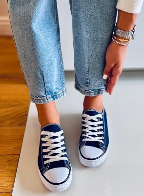 Trampki damskie klasyczne BASIC D.BLUE