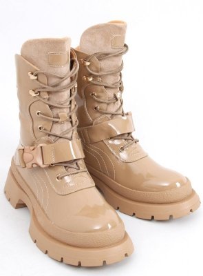 Botki militarne lakierowane JENS KHAKI