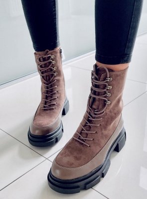 Botki sznurowane KINNEY KHAKI