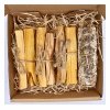 Zestaw do oczyszczania i wzmacniania energii: Palo Santo i Biała Szałwia z Lawendą HAPPY MIND - idealny prezent dla bliskiej osoby.
