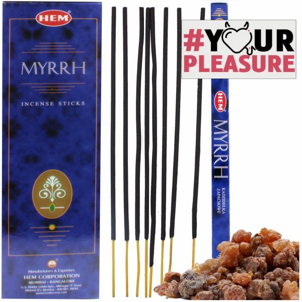 Kadzidełka zapachowe HEM Myrrh (Mirra) - Relaksujący aromat naturalnej mirry