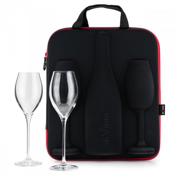 Etui na prosecco i szampana z kieliszkami diVinto Harmony