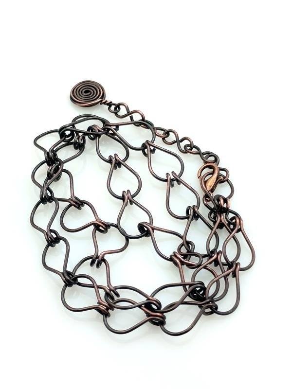 Ręcznie wykonany łańcuch z drutu miedzianego dla znaku Byka i Strzelca