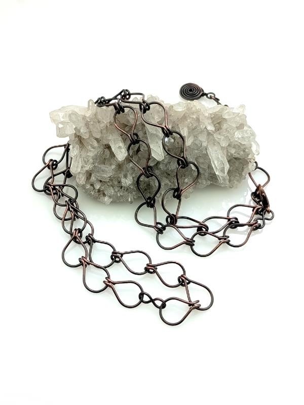 Ręcznie wykonany łańcuch z drutu miedzianego dla sportowca, fizjoterapeuty, twórcy