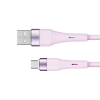 Kabel USB - microUSB 1 m silikonowy różowy Kruger&Matz Basic