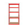 Regał metalowy magazynowy 180x90x40 czerwony Rebel RB-1251R
