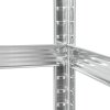 Regał metalowy magazynowy 180x90x40 srebrny Rebel RB-1251