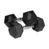 Hantle żeliwne gumowane HEX 2x7.5 kg REBEL ACTIVE