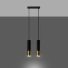 Lampa wisząca LOOPEZ 2 czarny/złoty