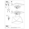 Plafon HEXA 25 czarny