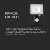 Projektor LED V-TAC 20W SAMSUNG CHIP Czujnik Ruchu Funkcja Cut-OFF Biały VT-20-S-B 6400K 1600lm 5 Lat Gwarancji