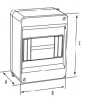 Rozdzielnica modułowa natynkowa plastikowa 2x18 IP40 C.1336/2-P Pawbol