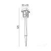 Słupek ogrodowy solar LED FUSION 6500K IP44 12-pak LED2B