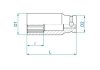 NASADKA DŁUGA UDAROWA 1/2 17mm x 80mm, 12-kąt King Tony