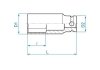 NASADKA DŁUGA UDAROWA 1/2 21mm x 80mm, 6-kąt King Tony