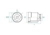 NASADKA DŁUGA 1/2 DO NAKRĘTKI ŁOŻYSKA (TMFS 3) 24,4 x 90mm King Tony