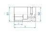 NASADKA KRÓTKA UDAROWA CIENKOŚCIENNA 1 24mm x 80mm, 6-kąt King Tony