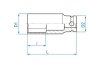 NASADKA DŁUGA UDAROWA 1/2 16mm x 80mm, 6-kąt King Tony