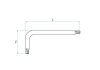 KLUCZ TYPU L SPLINE M6 x 90mm King Tony