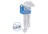 ZESTAW IMBUSÓW 9 szt. ZAOKRĄGLONY TORX EXTRA DŁUGIE T10 - T50, UCHWYT PLAST. BLISTER King Tony