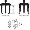 Ściągacz dwuramienny, galwanizowany, 20-130 mm BAHCO
