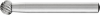 Frez trzpieniowy HSS, kulisty, F 0605 3 6mm 6x5,4mm Pferd