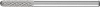 Maly frez trzpieniowy ze stopow twardych, kulisto-walcowy 0210 4 3mm 2x10mm Pferd