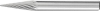 Frez trzp.ze stopow twar.stozek ostry 1225 3 6mm 12x25mm Pferd