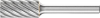 Frez trzpieniowy 1020,stal nier.6mm10x20mmze stopow tward,cylindr, Pferd