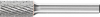Frez trzpien.ze stopow twardych, cylindryczny, 80-125mm/8mm z czopem Pferd