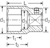 Nasadka 3/4 27mm, 6-kątna, krótka STAHLWILLE