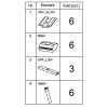 Klemy środkowe KLIK na panel 35-40mm 6 kpl