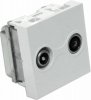 Gniazdo RTV przelotowe 45x45mm (PFP09+WIE)