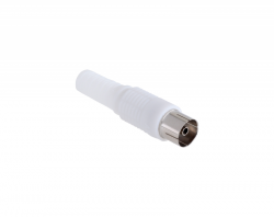 Gniazdo antenowe TV na kabel długie białe Cabletech