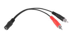 Kabel gniazdo jack 3.5-2xRCA 20cm