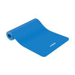 Mata gimnastyczna do ćwiczeń joga, pilates, fitness, 183x61cm, grubość 6mm, materiał TPE, niebieska, REBEL ACTIVE
