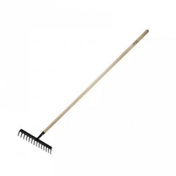 Grabie 14-zębne wzmocnione, trzonek drewniany, 132cm