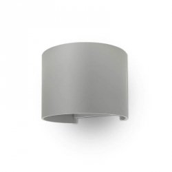Oprawa ścienna 6W V-TAC góra dół regulowana szary okrągły IP65 BRIDGELUX VT-756 4000K 660lm