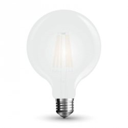 Żarówka LED V-TAC 7W Filament E27 Kula G95 Mrożona VT-2057 6400K 840lm