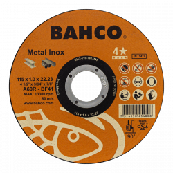 Tarcza do cięcia stali nierdzewnej i metalu 115mm x 1.6mm BAHCO (50 szt.)